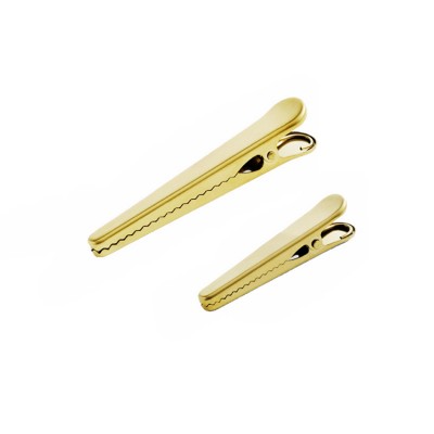 Nordic brass gold sealing clip long mouth storage food clip